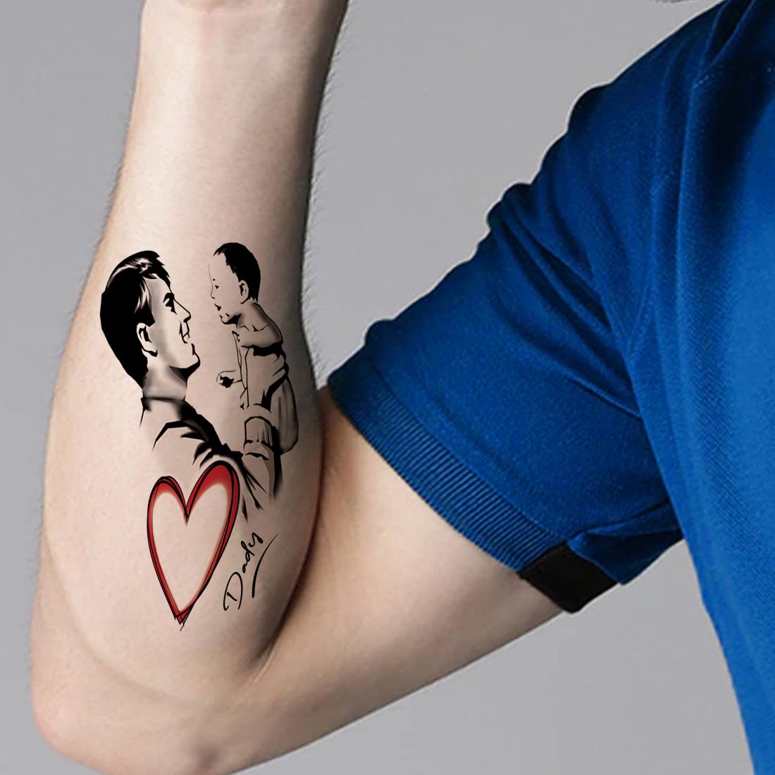 Temporary Tattoowala Dad Love Tattoo Temporary Tattoo Stickers For Male And Female Fake Tattoo Waterproof Tattoo body Art 2