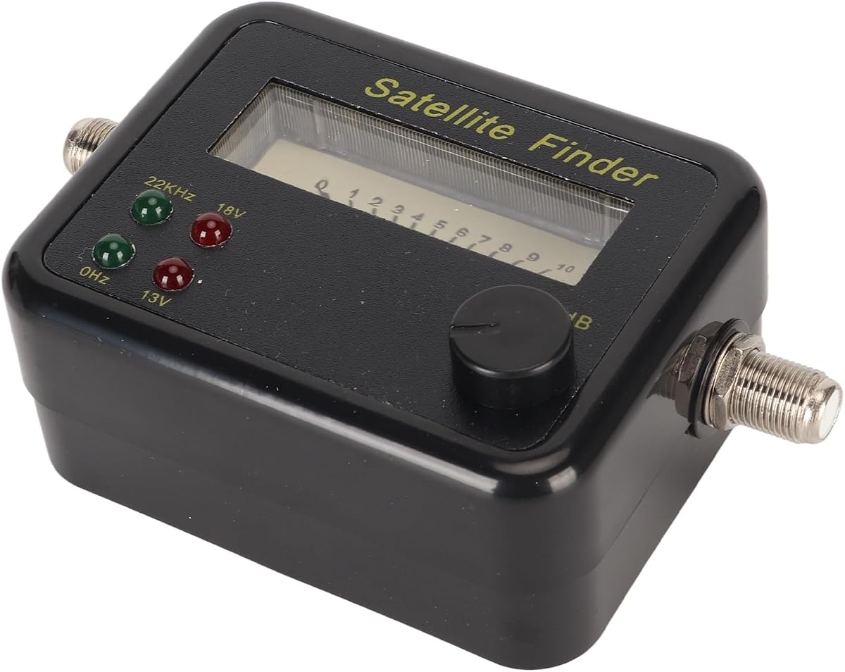 Digital Satellite Finder, Satellite Finder Meter for FTA, 0.95-2.15 GHz Frequency Range, DC 13-18V Supply Voltage