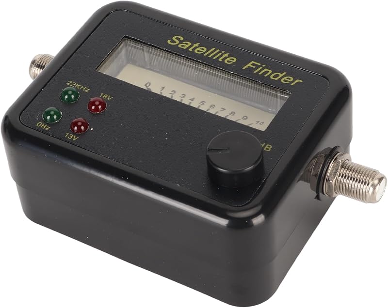 Digital Satellite Finder, Satellite Finder Meter for FTA, 0.95-2.15 GHz Frequency Range, DC 13-18V Supply Voltage