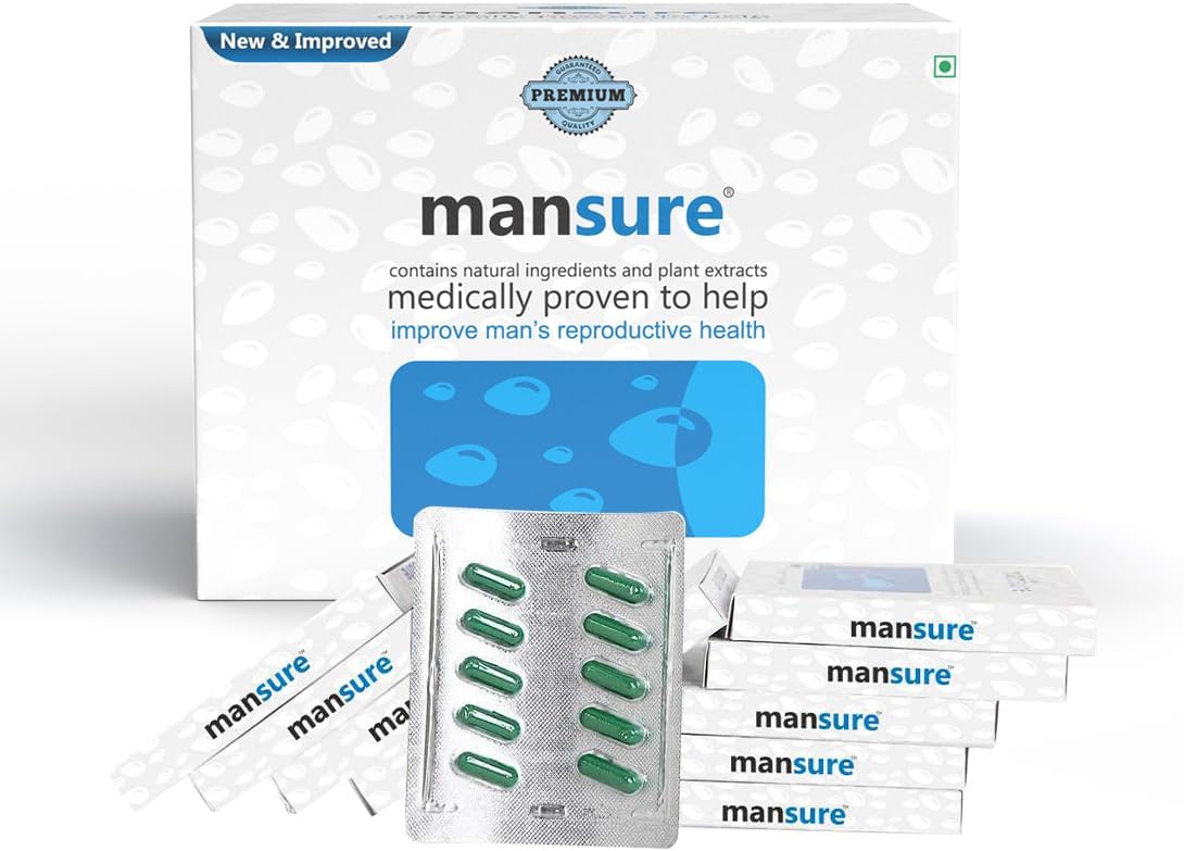 ManSure Ayurvedic Herbal Supplement for Men - 1 Pack (100 Capsules)