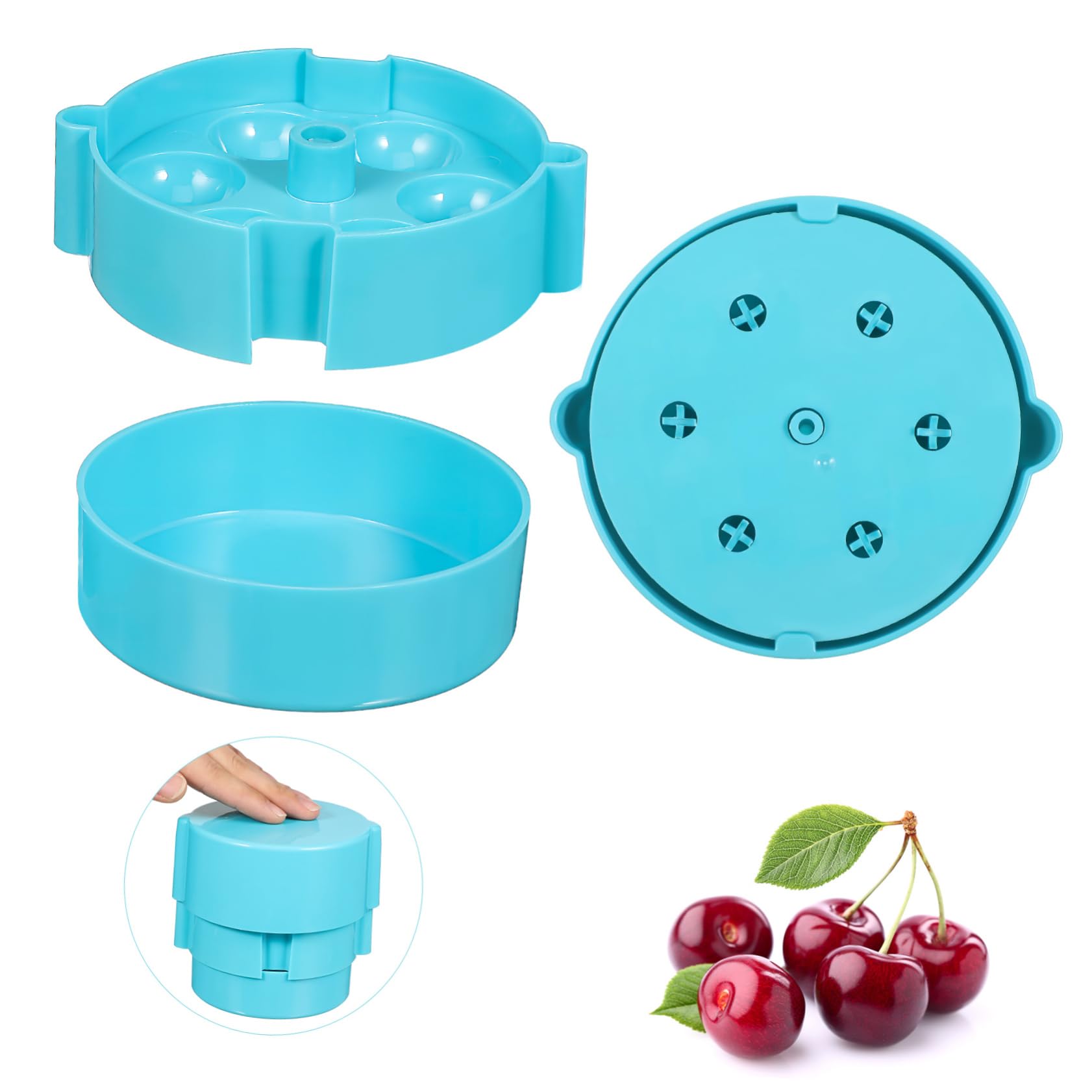 SOLUSTRE 6Hole Cherry Corer Tool Portable Cherry Pit for Quick De Pitting Lightweight Kitchen Gadget Easy to Clean for Fruit Preparation and Making