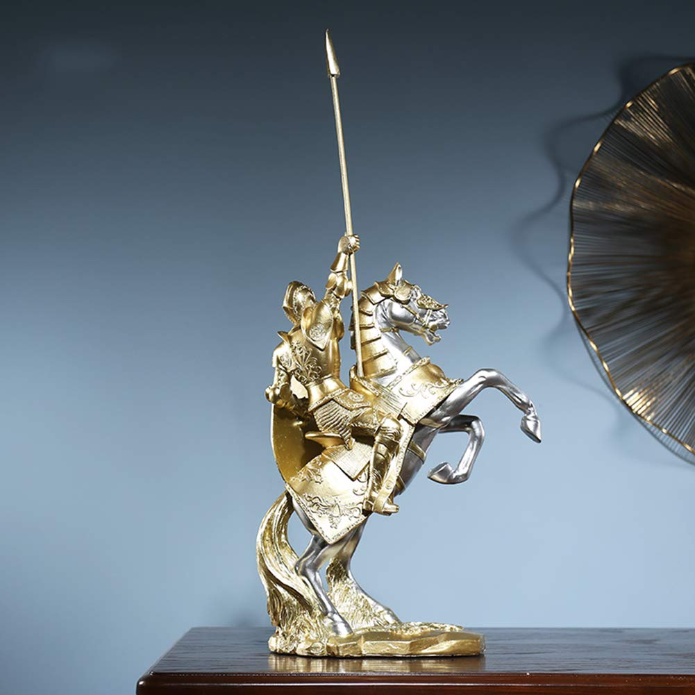 Średniowieczna rzeźba, statua rycerza Templariusz rycerz figurka ozdoba średniowieczna dekoracja Vintage Warrior Crafts good