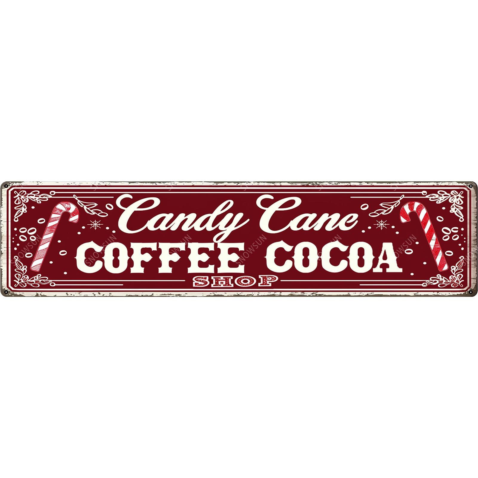 All You Need Is Love Hot Cocoa Sign Vintage Tin Sign Christmas Aluminum Plaque Art Decor for Home Office Garage Bar Cafe 4x16 Inch