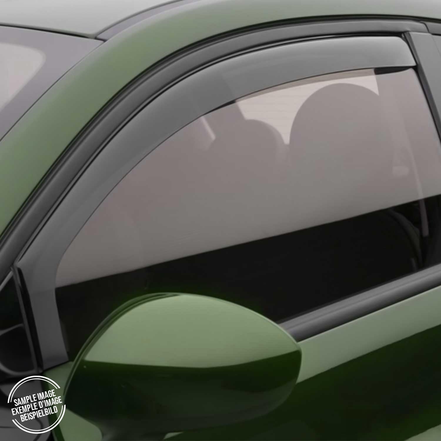OMAC Windabweiser Regenabweiser kompatibel mit Opel Crossland 2017-2024 Dunkel Acryl 4tlg