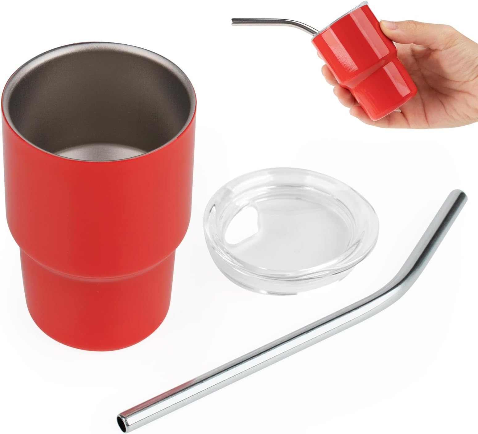 Mini Tumbler Shot Glass 3oz, Cute Shot Glasses with Straw