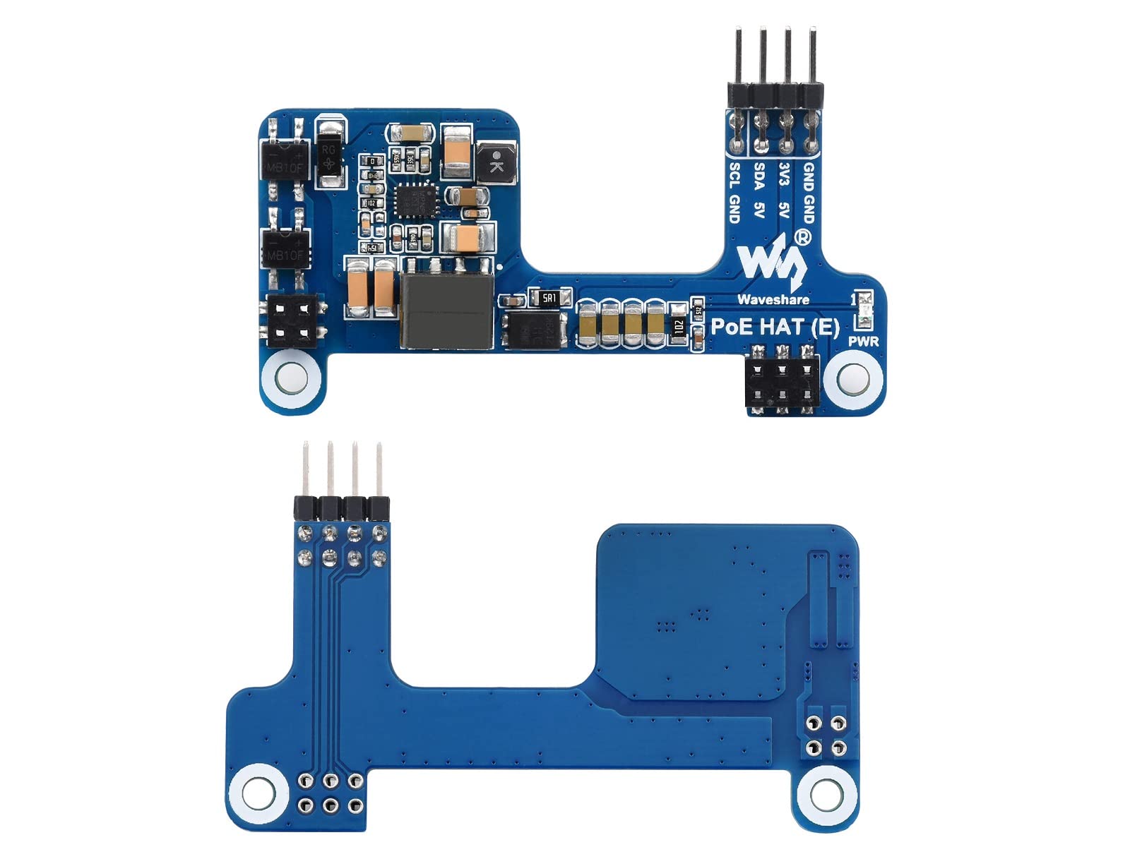 Waveshare POE Hat for Raspberry Pi 4B 3B+, IEEE 802.3af-Compliant,Power Over Ethernet Hat (E) Expansion Board for Raspberry Pi,5V Power Output