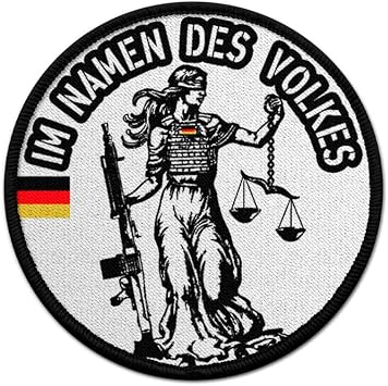 ALFASHIRT Patch in The Name of The People Justice Germany MG3 Veteran Court #45402