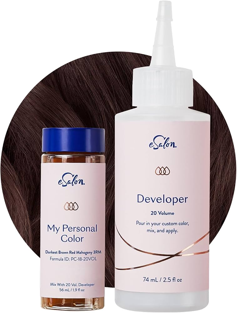 Amazon.com : eSalon Permanent Hair Color & Dye Kit - Darkest Brown