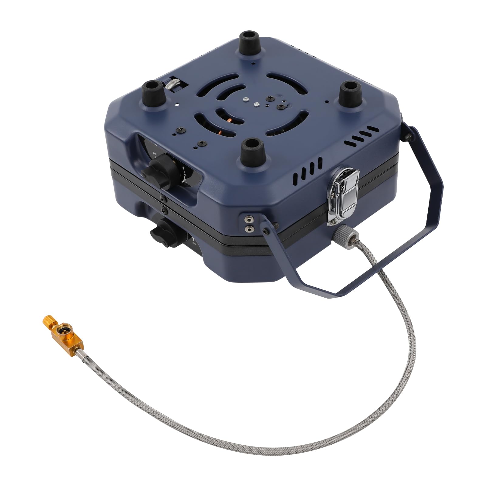 Hornillo de camping doble de 2 × 2,3 kW, plegable, acero inoxidable, patas antideslizantes, hornillo de gas de 2 quemadores para camping, pícnic, campo abierto