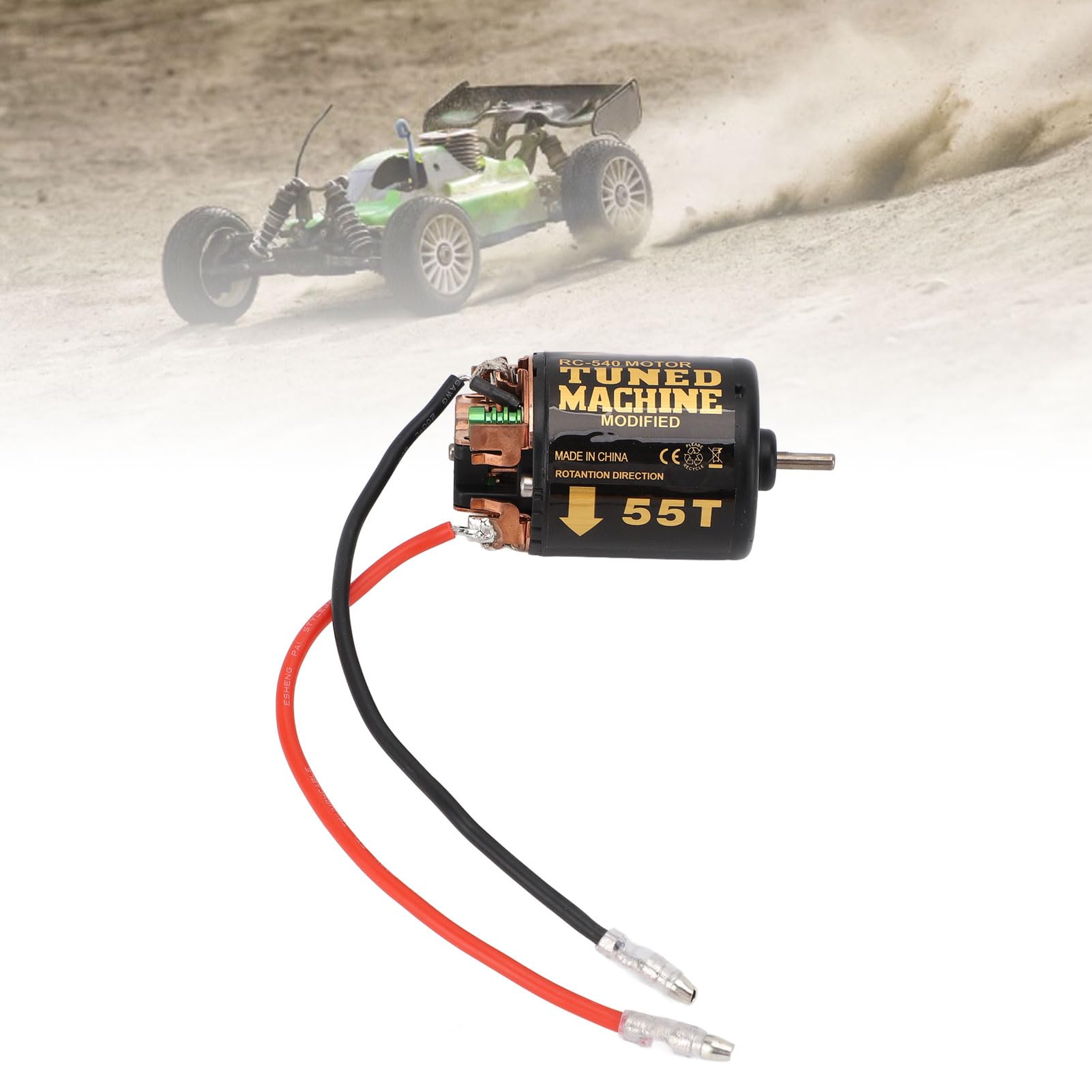 Auto RC 540 Motore Spazzolato, Motore Spazzolato per Auto Crawler 1/10 RC con Dissipatore di Calore Blu, per Redcate, per SCX10 Assiale, per D90, per HPI (55T)