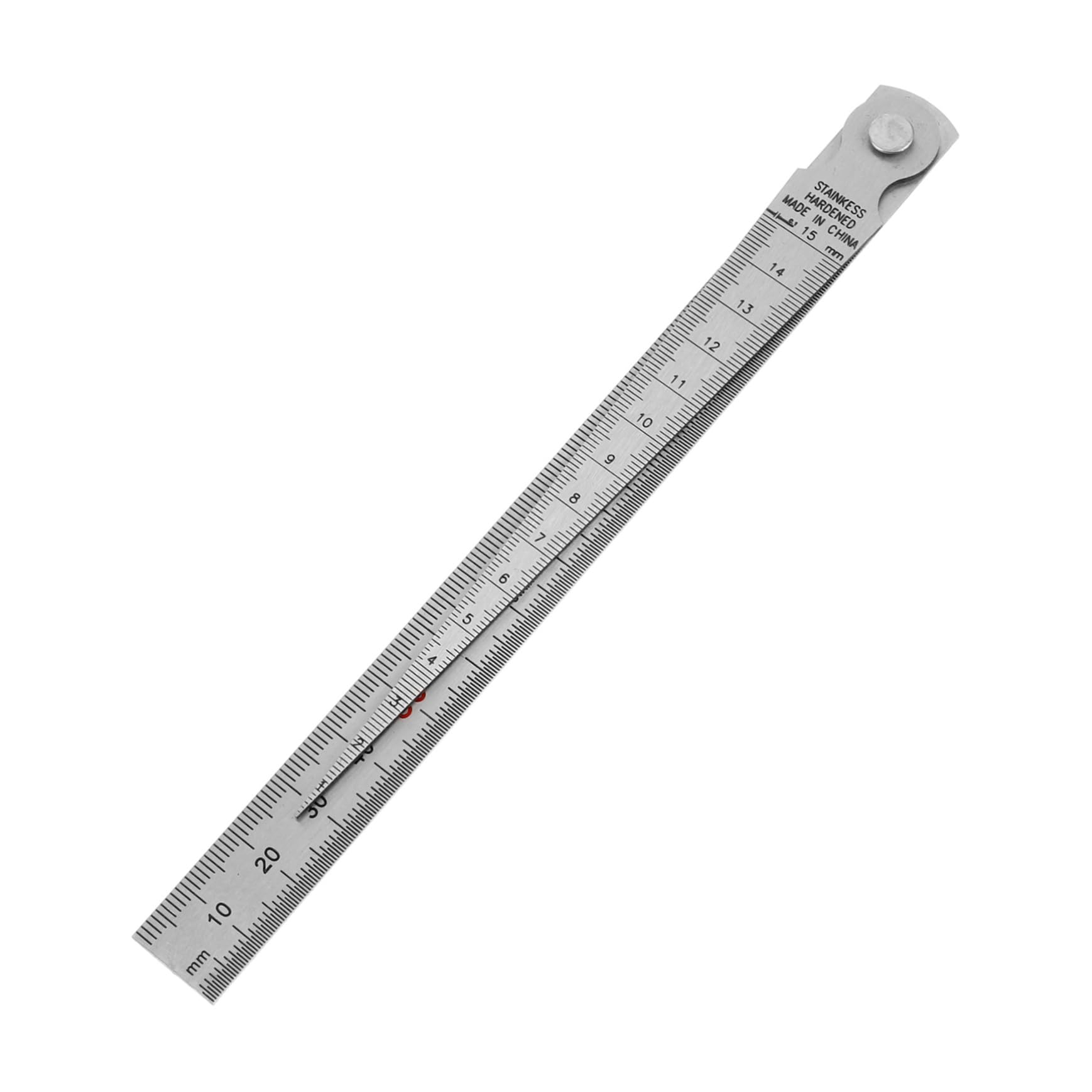 HAWILLOSCH Thickness Measuring Tool Kit: Stainless Steel Feeler Gauge Straight Ruler