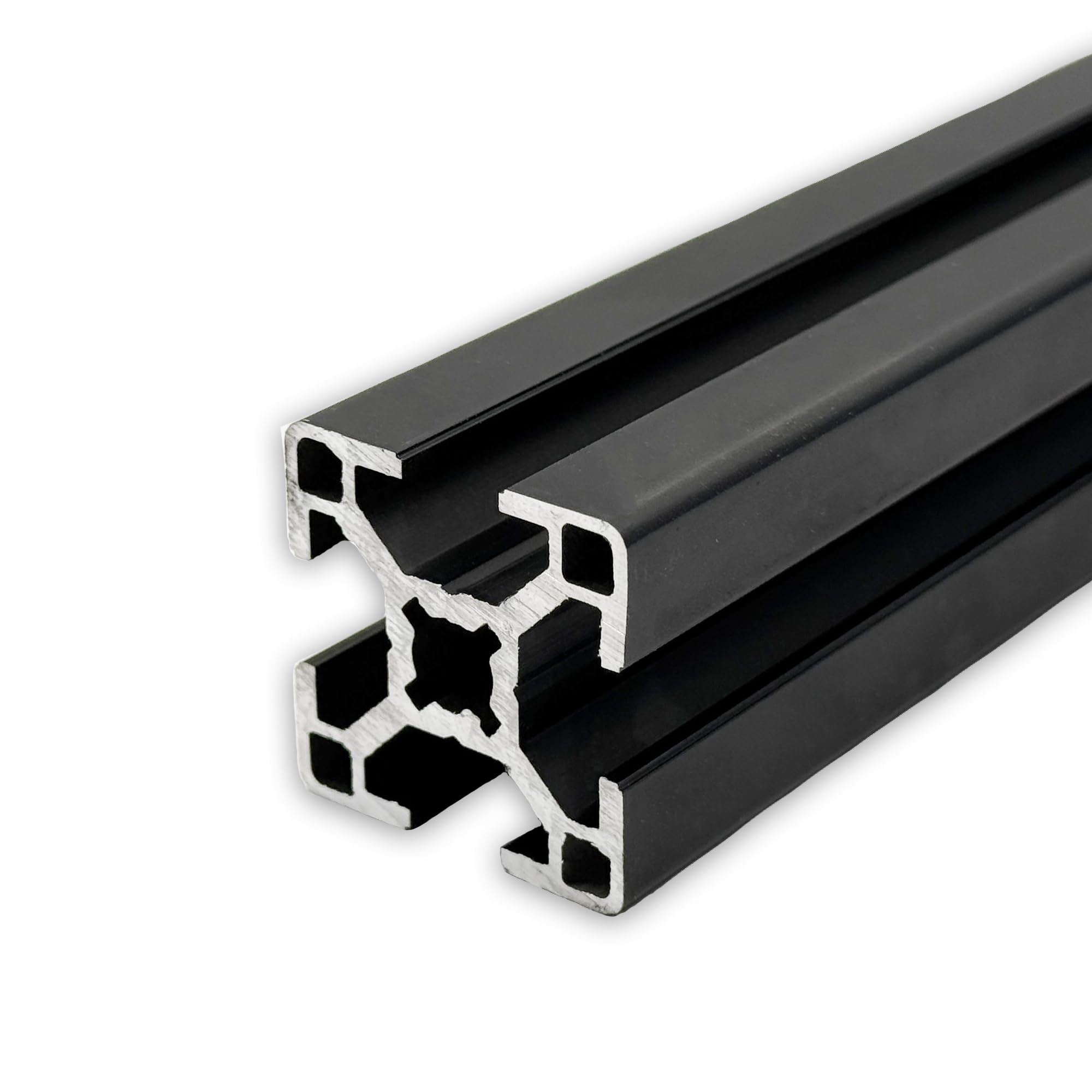 Aluprofil 30x30 mm | Nut 8 | 6 Stück mit 2 meter = 12 Meter | schwarz eloxiert E6/C35 | Aluminium Profil | Nutenprofil | Aluprofil | Alu Profil | Leicht | Montagesystem