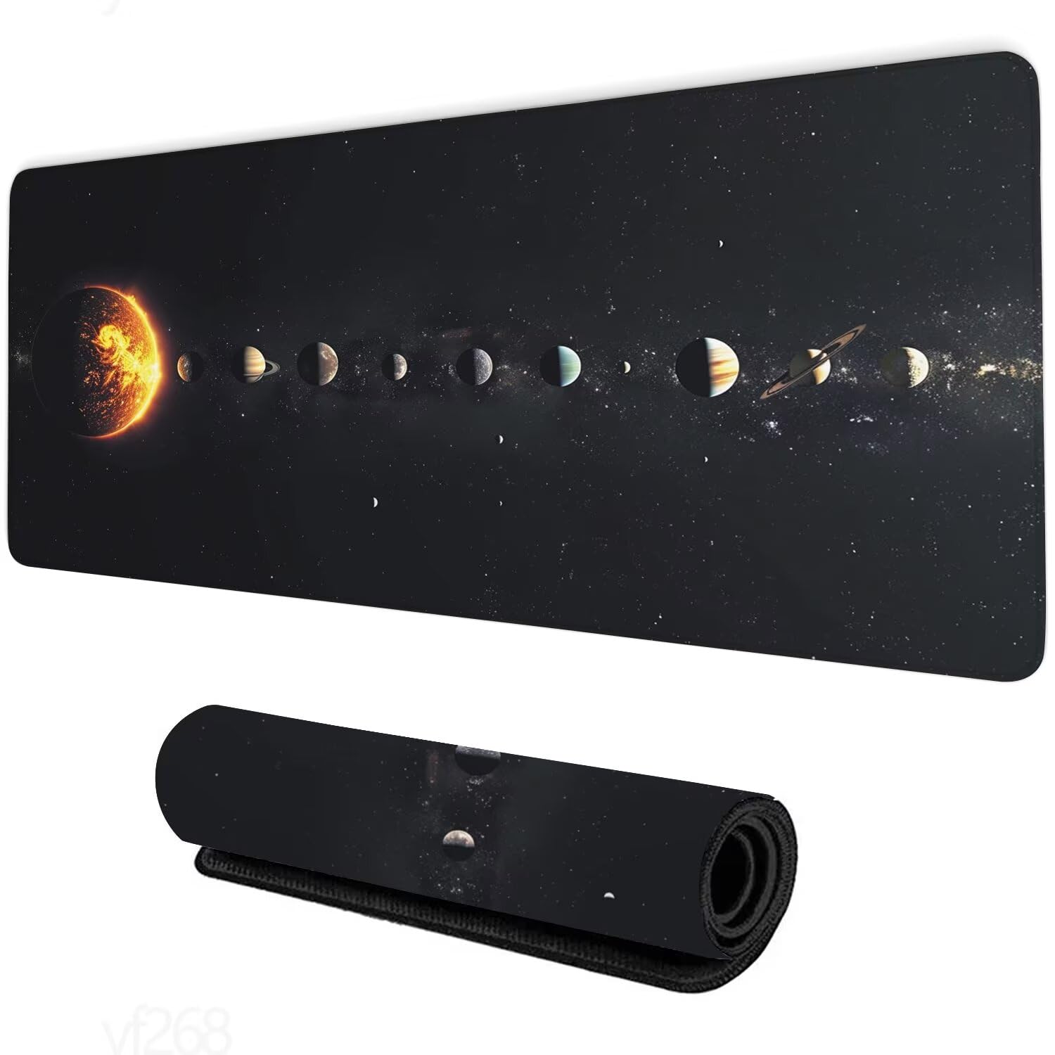 Alfombrilla Ratón negro Alfombrilla Raton 1600x800x3mm,Sencillez Alfombrilla de Ratón Extendida de Gran Tamaño con Bordes Cosidos,Protector Escritorio,Antideslizante,Alfombrilla Ratón Gaming YF-268