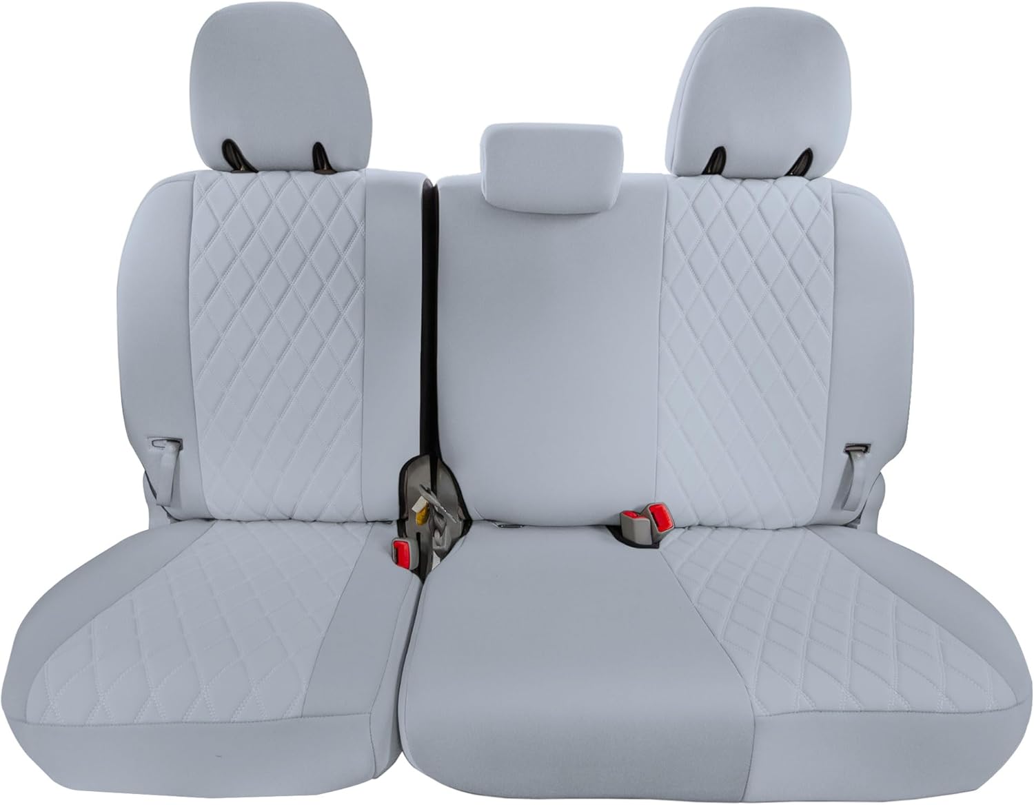 FH Group Custom Fit Car Seat Covers Specifically Made for 2011-2020 Toyota Sienna 7-8 Seater with Ultraflex Neoprene Water Resistant Automotive Seat Covers - 3rd Row Solid Gray