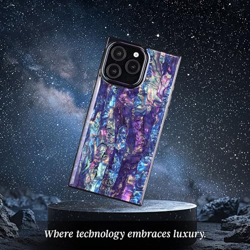 Image of COCOMII Rectangle for iPhone 14 /13 Case, Milky Way Abalone Shell