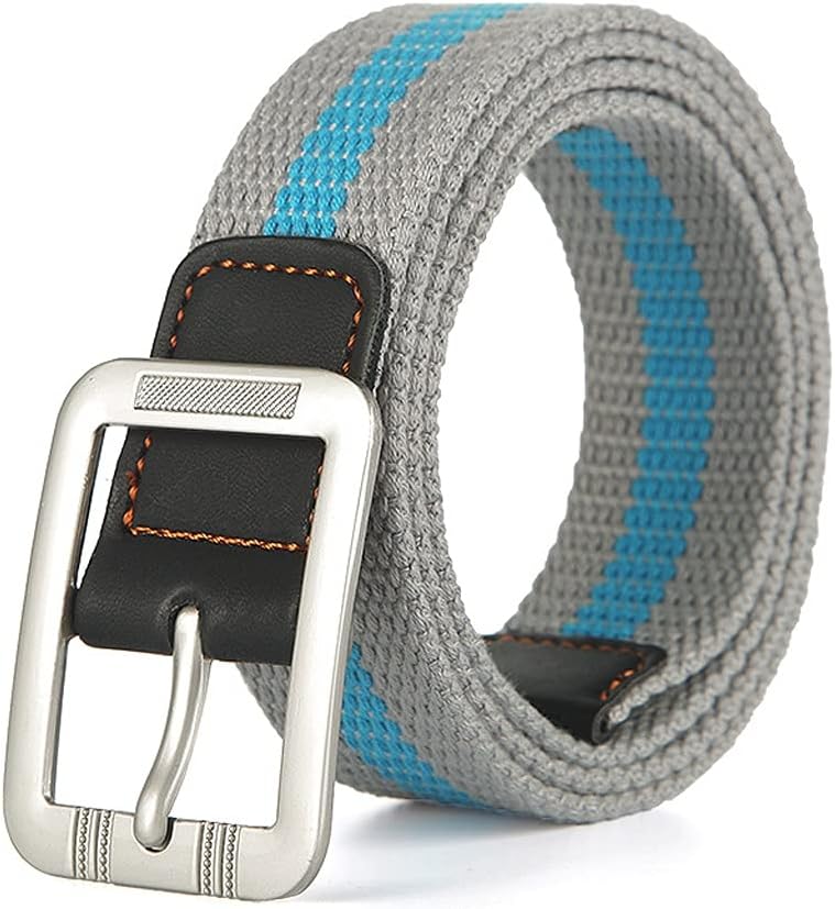 Fashionable and Comfortable Young Student Canvas Belt for Boys and Girls Narrow Version Wide Simple Leisure (Color: F) (E)