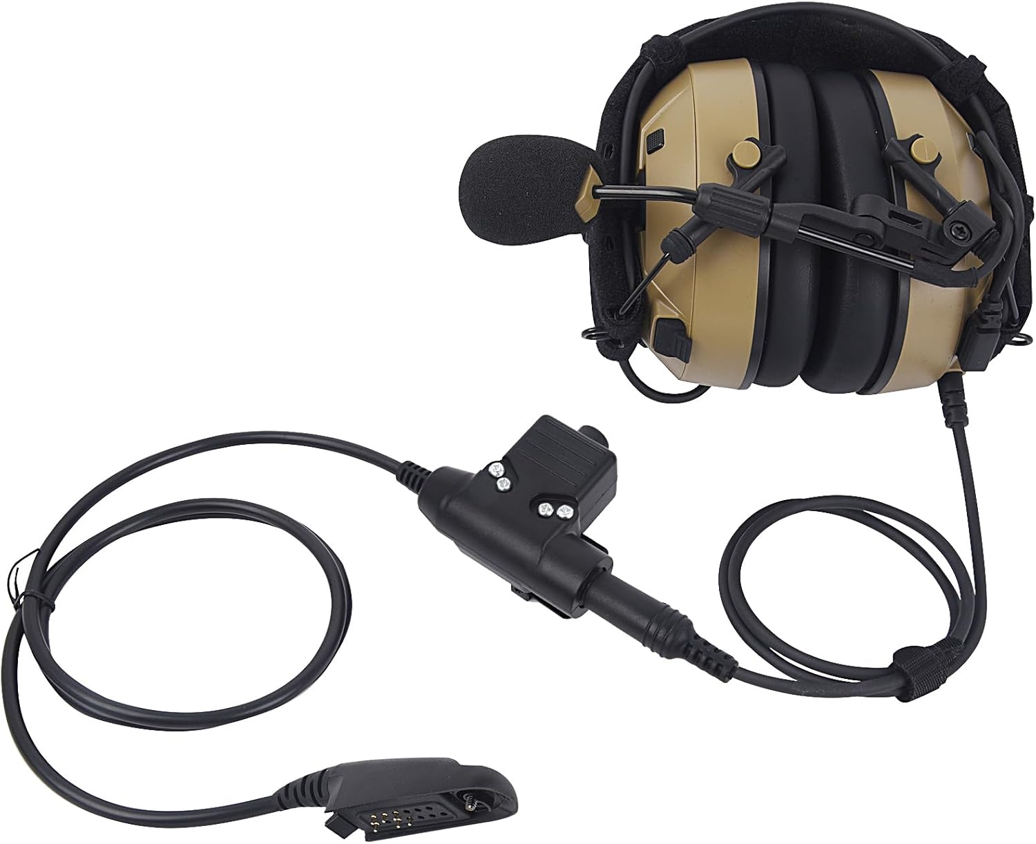 26dB Noise Cancelling Headphone Military Airsoft Communication Tactical Comms Headset with U94 Ptt Mic for Motorola GP328 GP338 GP340 GP380 HT750 HT1250 HT1550 MTX8250 MTX9250 PR860 PRO5150