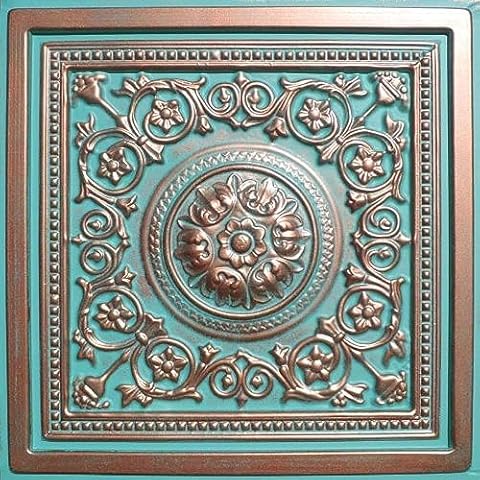 Majesty Antique Copper Patina (24x24" PVC Plastic) Ceiling Tile Cover