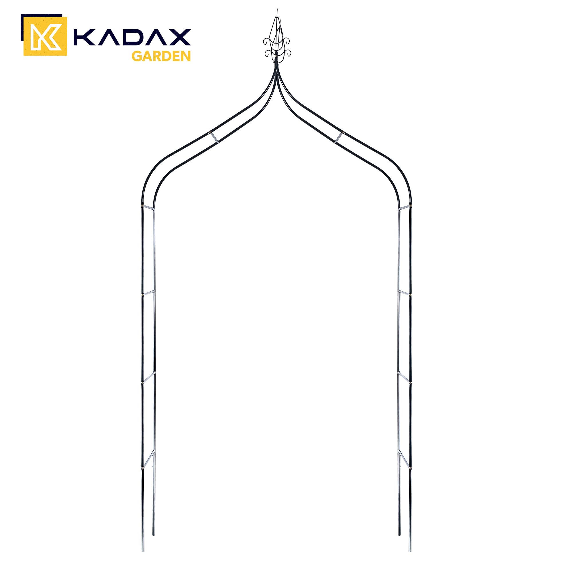 KADAX Arche de jardin pour plantes grimpantes - Arche robuste - Arche à rosiers - Treillis en fer - Pergola résistante aux intempéries - Treillis (fer)
