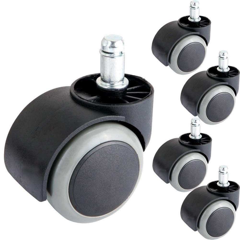RTRTRRTRTR Caster Wheels* Caster Wheels,Trolley Wheels,2 Inch Quiet Caster Nylon Wheels for Computer Chair Boss Chair Caster Buckle Type Installation Furniture Caster BC-L