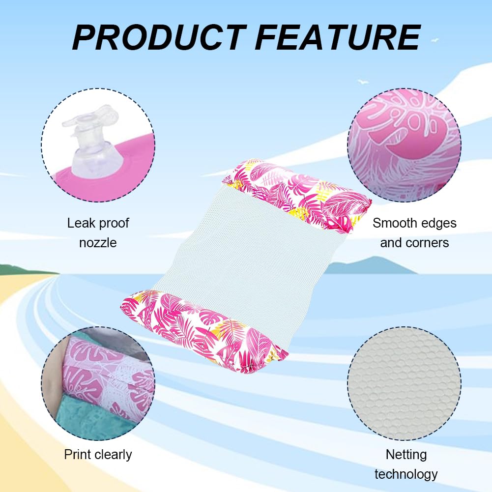 Hamaca De Agua Inflable 127x70cm | Colchoneta Flotante 4 En 1 Para Piscina, Playa Y Lago | Silla De Agua Multiusos Para Adultos Y Niños | Regalo De Verano
