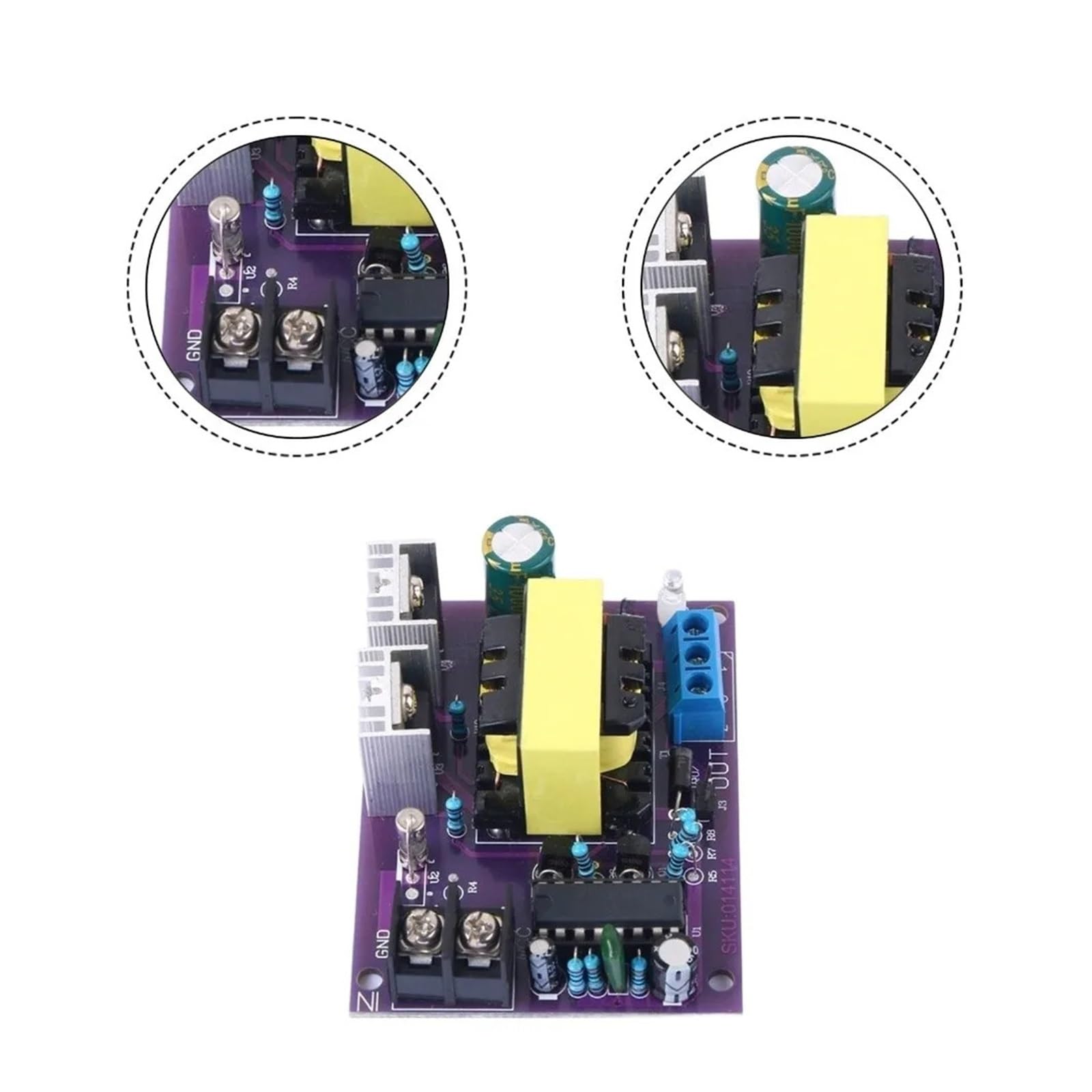 Modulo inverter a onda quadra da 24 V a 220 V 100 W for l'illuminazione