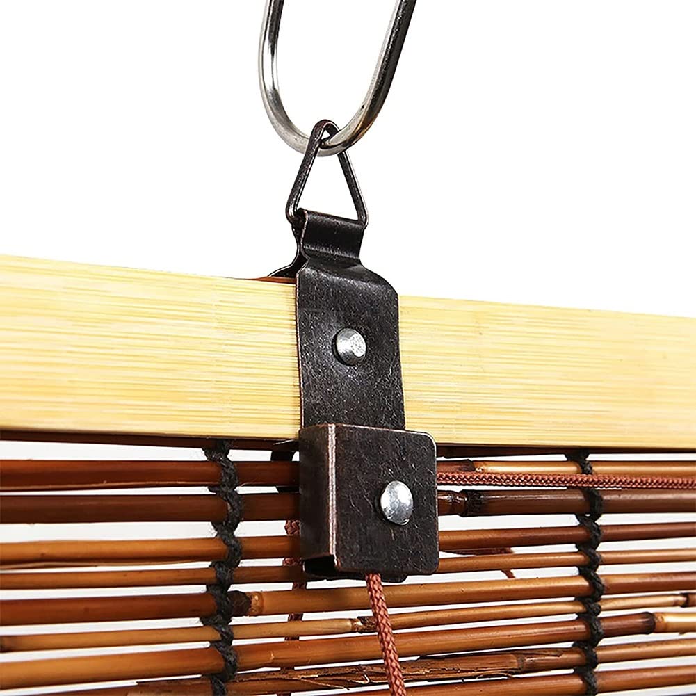 Naturalne Bamboe Rolgordijn, Riet Roman Rolety dla Binnen/Buiten/Tuin/Ramen, Drewniana Zasłona Okienna, Carbonized Color (Size : WxH60x160cm(24x63inch))