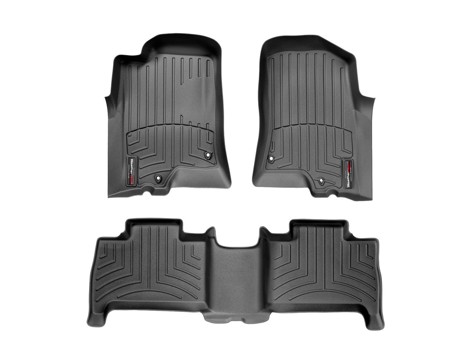 WeatherTech Custom Fit FloorLiners for Hummer H3-1st & 2nd Row (44034-1-2), Black