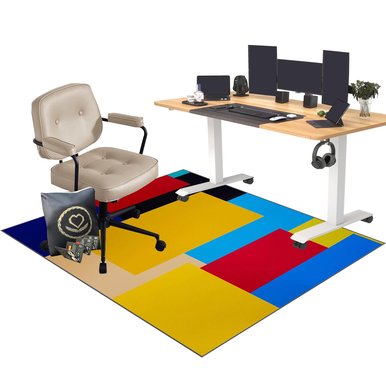 Alfombra Silla Ruedas Alfombra Silla Gaming Antideslizante Protector Suelo Protector Suelo Silla Ruedas Alfombrilla para Silla de Oficina Protector de Suelo Silla Gaming con Ruedas 90 x 140 cm
