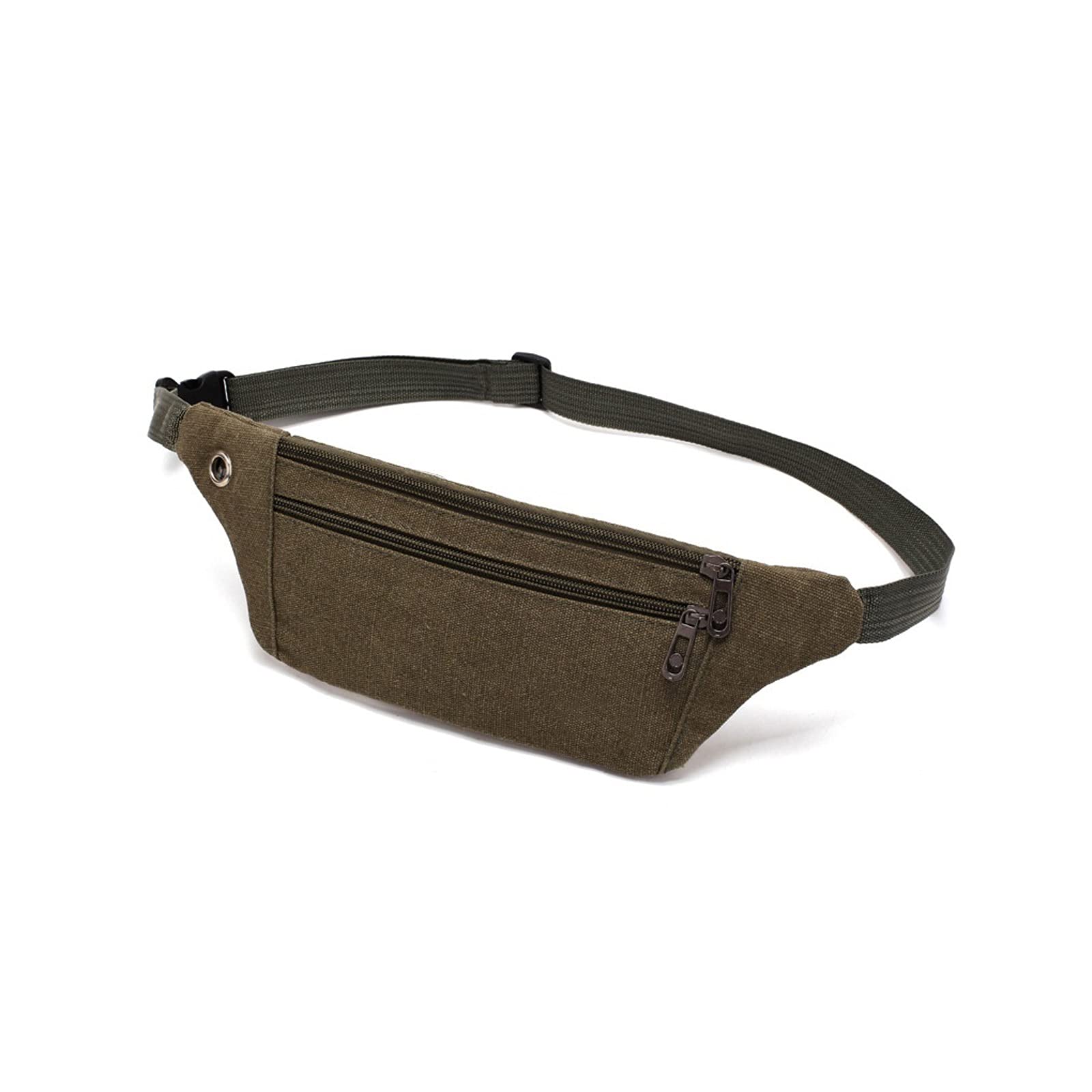 Bum Bag Płócienna męska saszetka, sportowa torba alpinistyczna na świeżym powietrzu, torba na klatkę piersiową, ultracienka, ultralekka torba na telefon komórkowy, ZIELONY, Jeden rozmiar