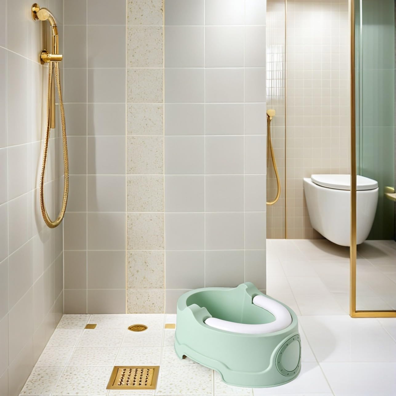 1pieza Bañera De Lavado Para Bebés Cuenco De Lavado De Antideslizante Para Recién Nacidos Diseño y Material Ecológico Para Infantil Verde