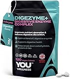 YOU WELLNESS Digestive Enzymes Complex for Gut Health & Digestion Support - Plant-Based Digestive Enzymes Supplements with Amylase, Lactase, Lipase, Protease & Cellulase - 120 Vegan Tablets