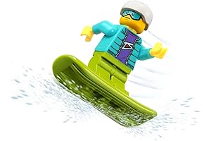 City Snowboarding Adventure with Goggles Snowboard and Helmet Minifigure