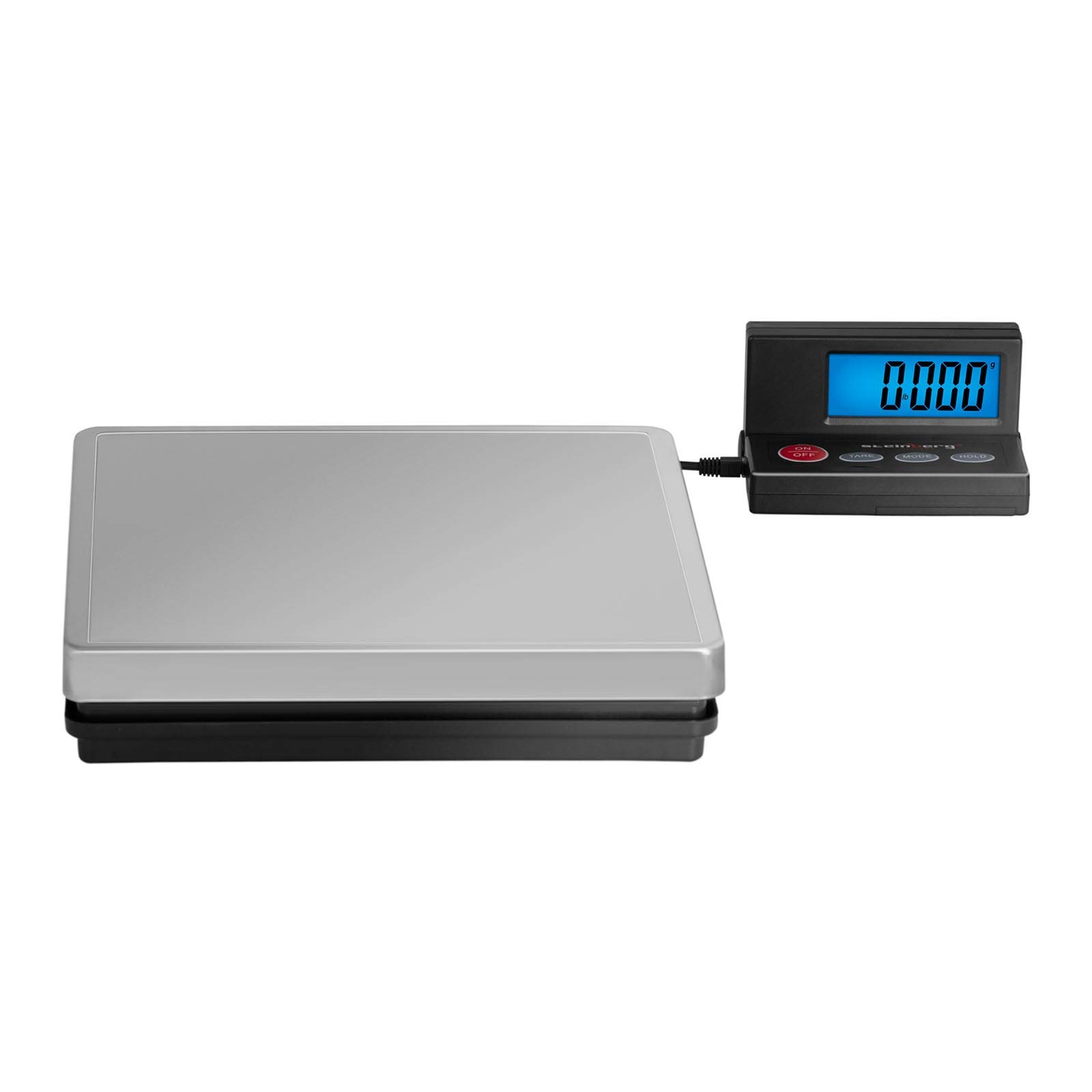 Steinberg Systems Bilancia Pesapacchi Industriale A Piattaforma Professionale SBS-PT-50/1 (50 kg / 10 g, 25 x 25 cm, LCD esterno)