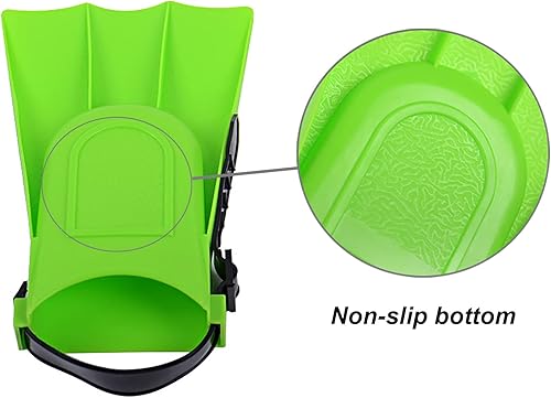 Miniatura 4 de Aletas de natación para niños, niñas y niños, aletas cortas de natación ligeras y ajustables de PVC, aletas de entrenamiento para natación para