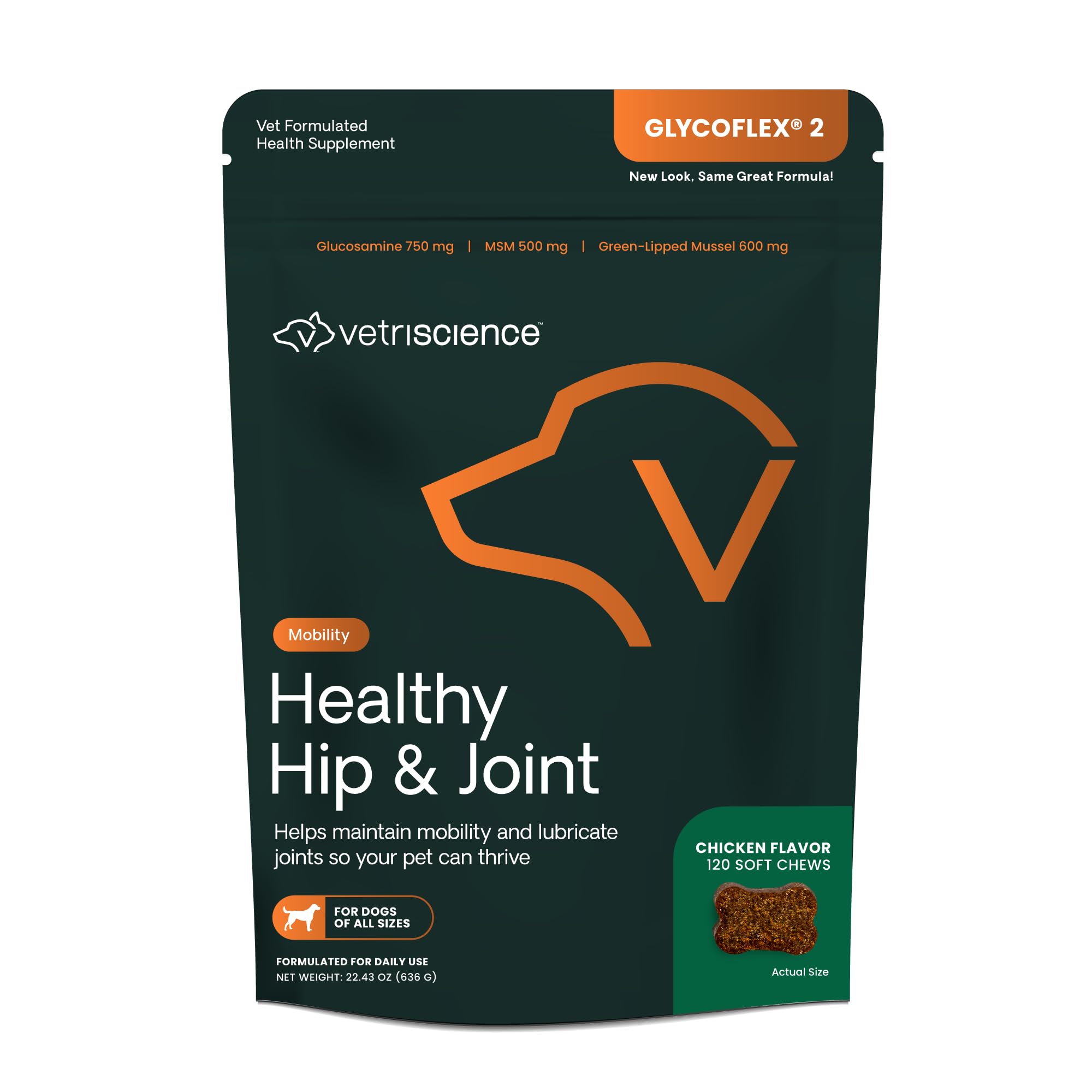 VetriScience Laboratories GlycoFlex 2, Hip and Joint Supplement for Dogs, Bite Sized Chews, 120 CT (B002LVTU20) Amazon Price History, Amazon Price Tracker