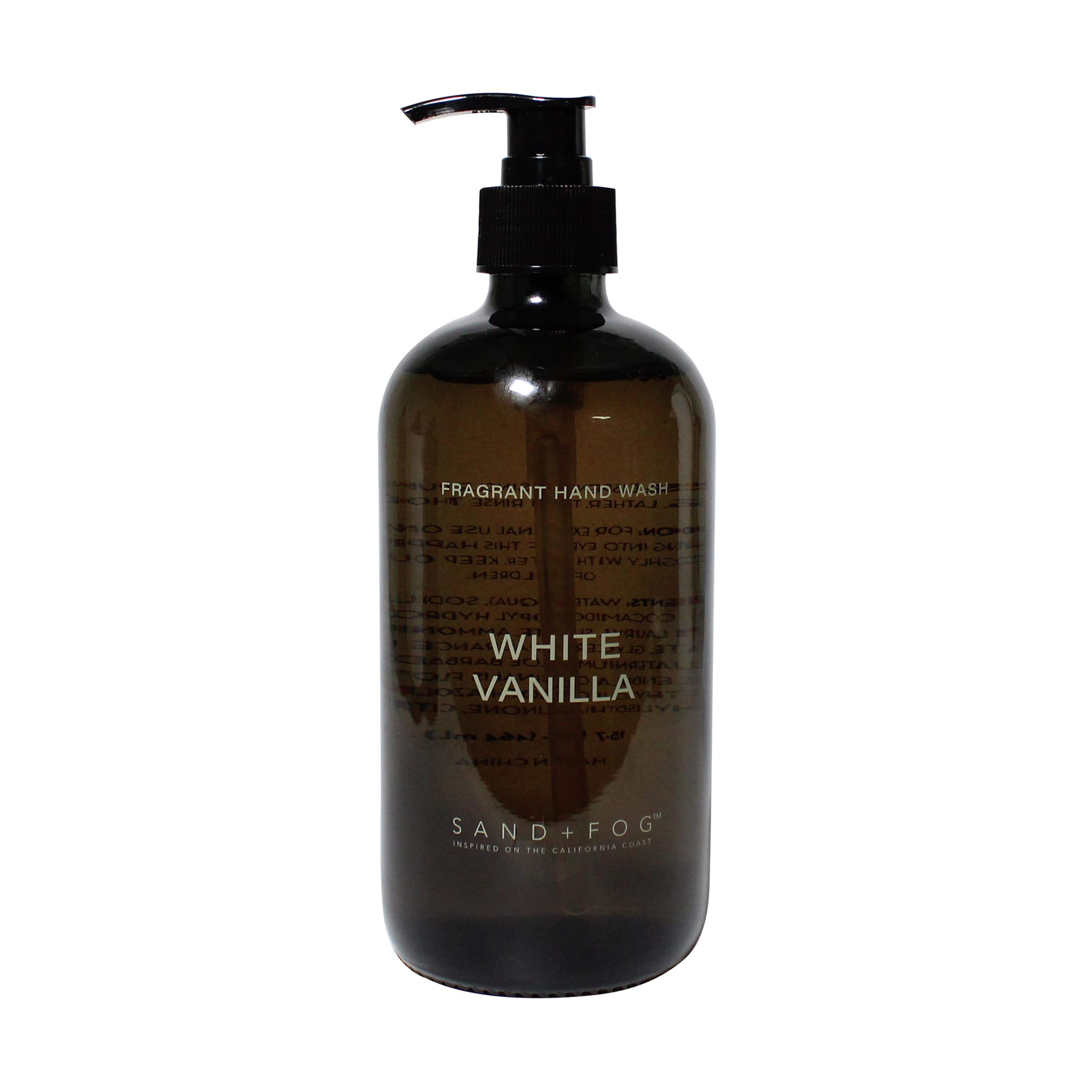 Sand + Fog White Vanilla - Scented Liquid Hand Soap - Moisturizing Hand Soap - Made with Aloe - Paraben Free- 15.7 oz