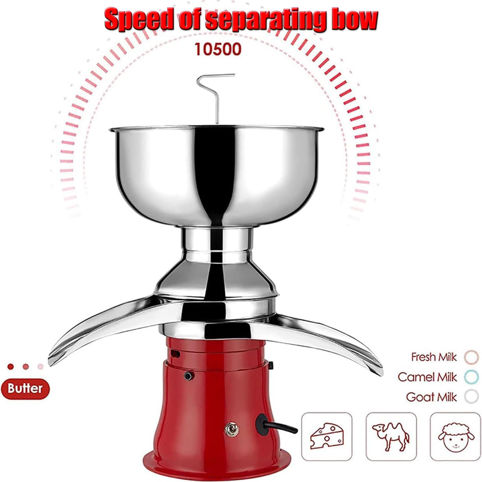 Centrifuga elettrica per Crema di Latte, separatore di Burro per Crema di frappè da 50 l/Ora, per Prodotti lattiero-caseari a Base di Latte di Capra