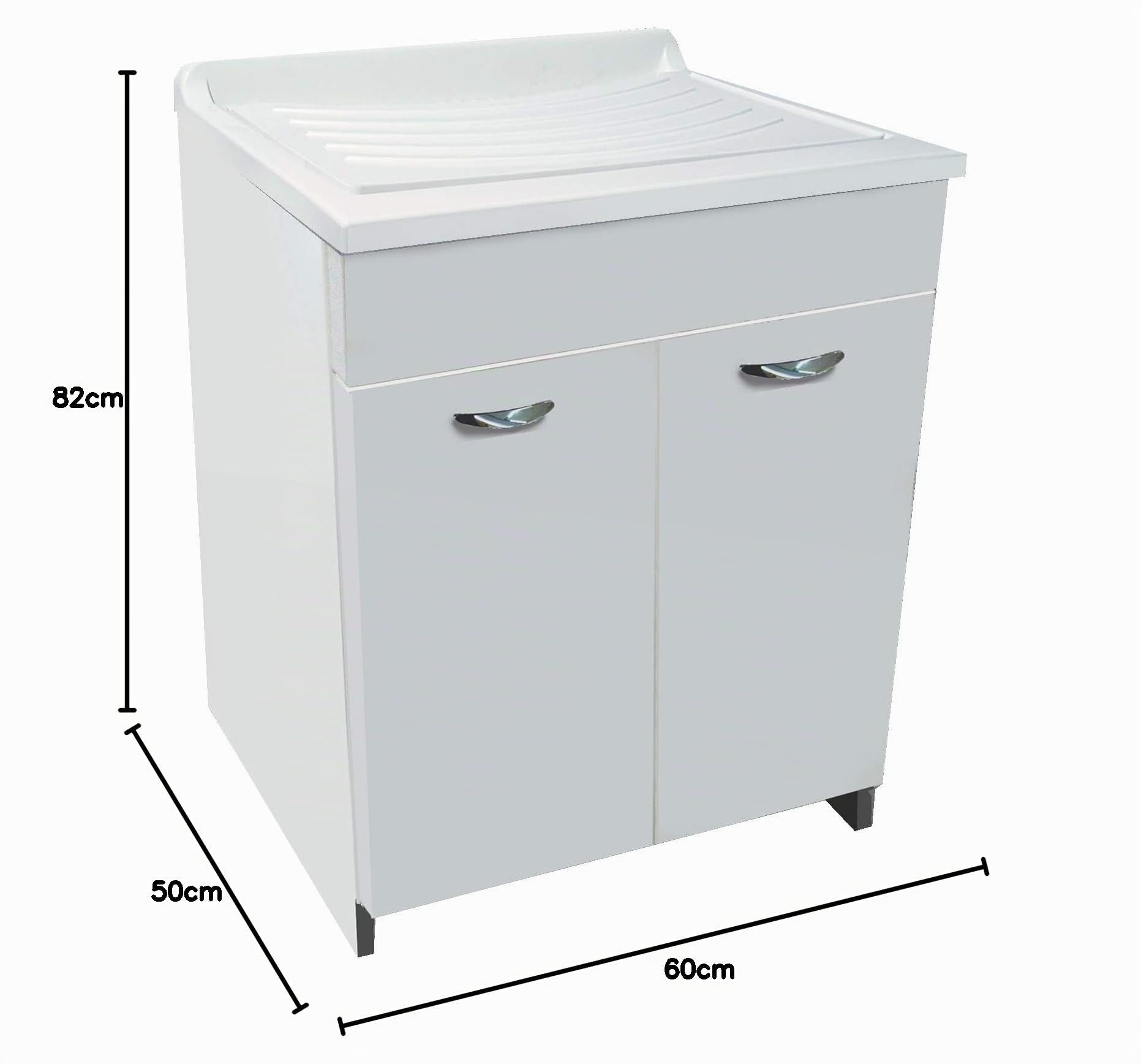 Mabel srl Mobile lavatoio con vasca e tavoletta 60x50x82 cm