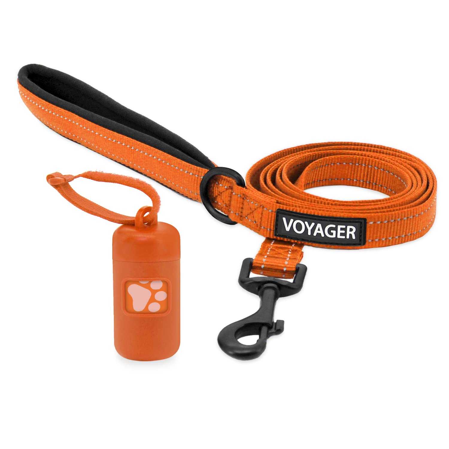 Amazon | Voyager 反射犬用リード ネオプレンハンドル付き 5フィート
