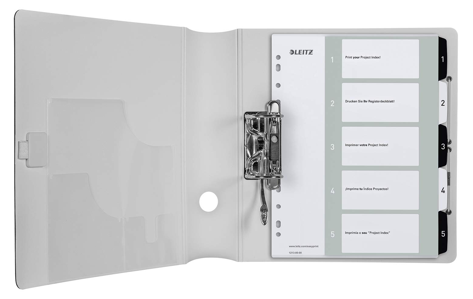 LEITZ Kunststoff Register WOW Zahlen A4 Überbreite 1-6, 4,78