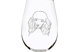 Poodle Dad's Perfect Companion: Stemless Wine Glass for Poodle Lovers