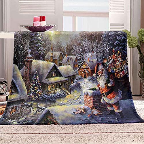 Couverture sofa 3D Noël en microfibre douce pour lit