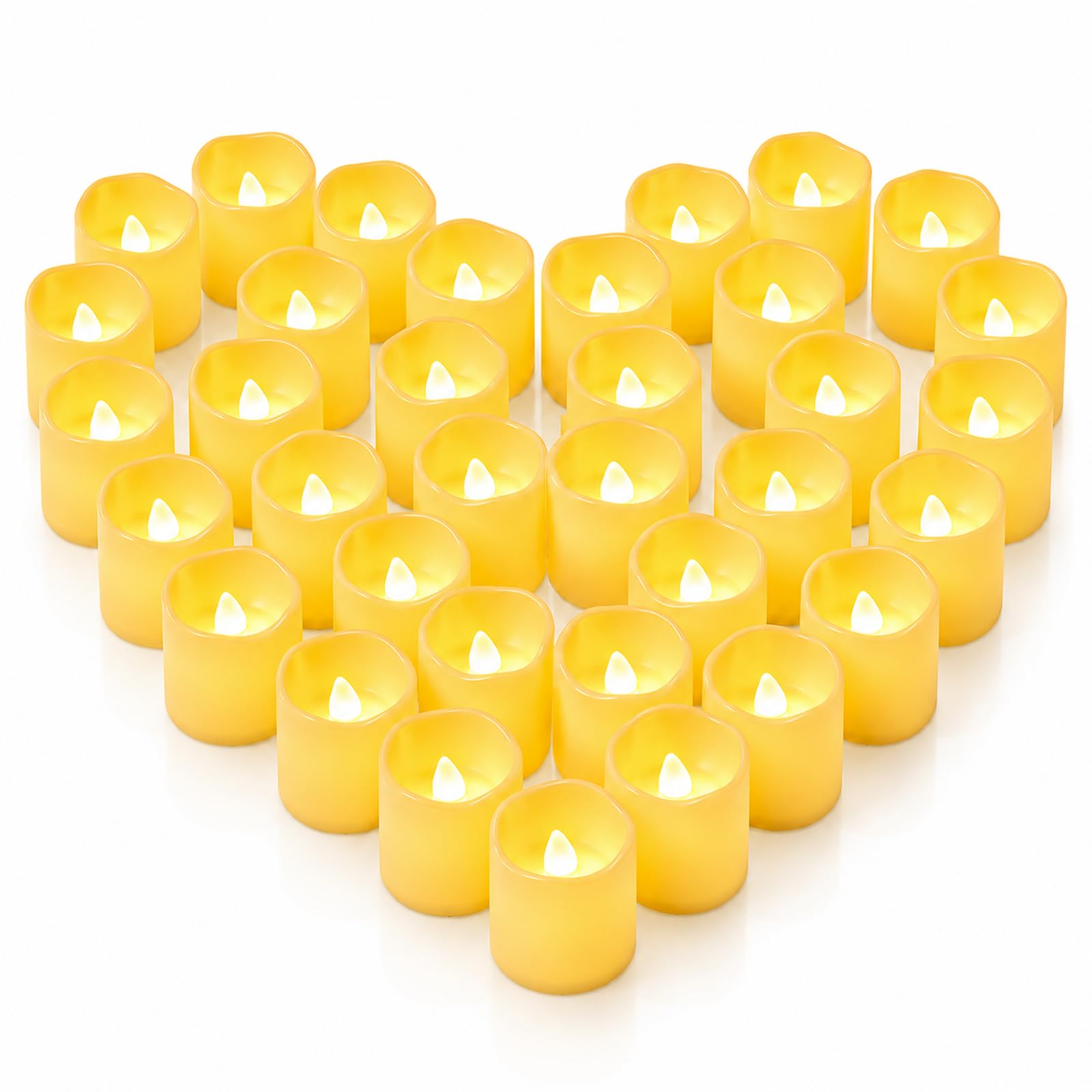 Newthinking LED Tea Lights Candles, 50 Pack Realistic Flameless Tea Candles