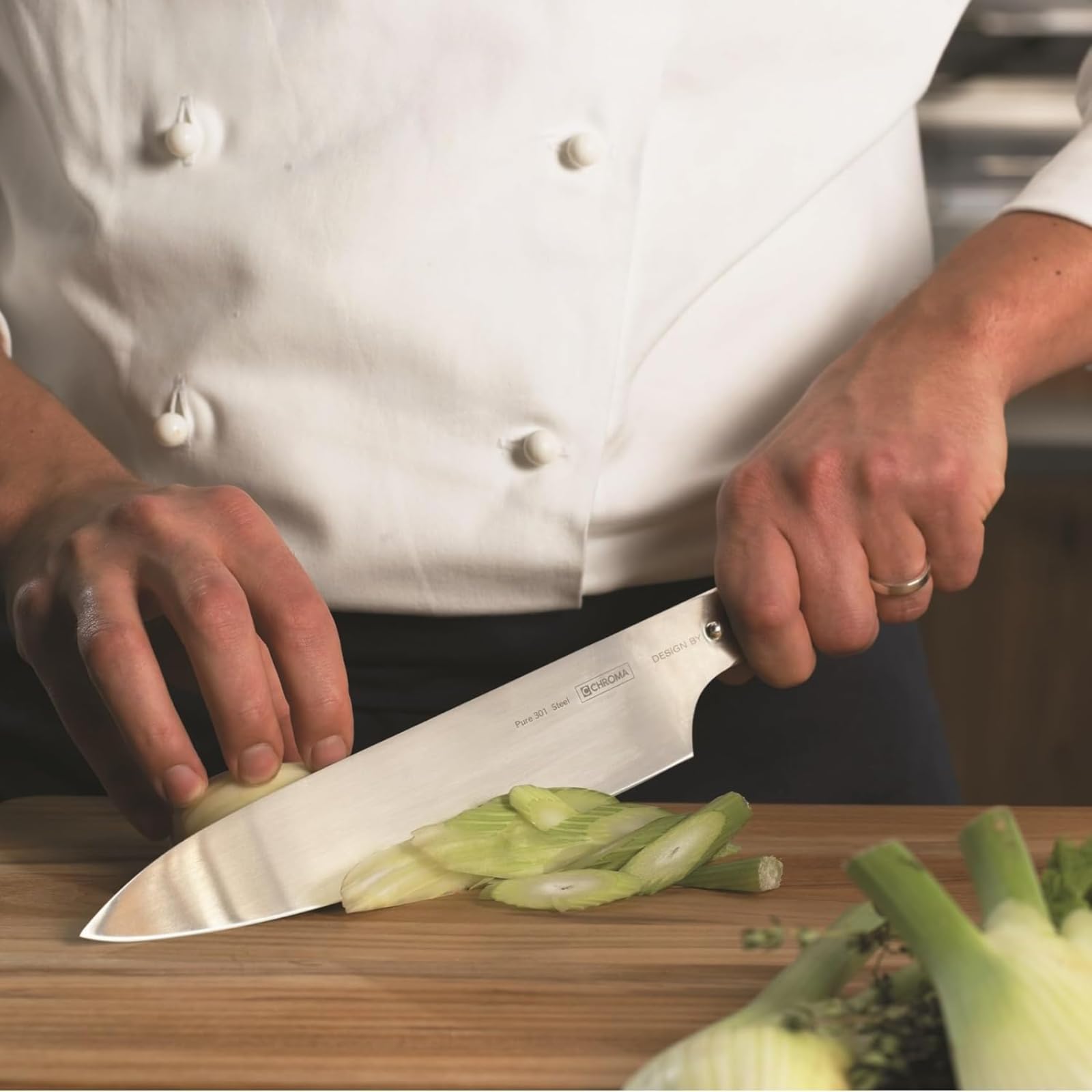 Amazon.com: Chroma P21 Santoku Knife Type 301 Designed By F.A.