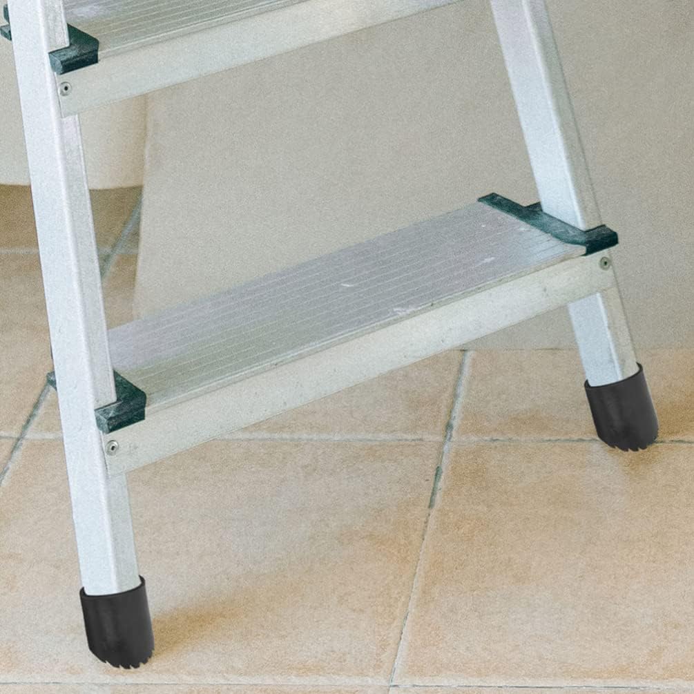 Cabilock 4pcs Non-Slip Rubber Ladder Feet Pads Durable Protective Covers for Ladder Legs Wear-Resistant Anti-Skid Tips for Home and Outdoor Use Fits Inner