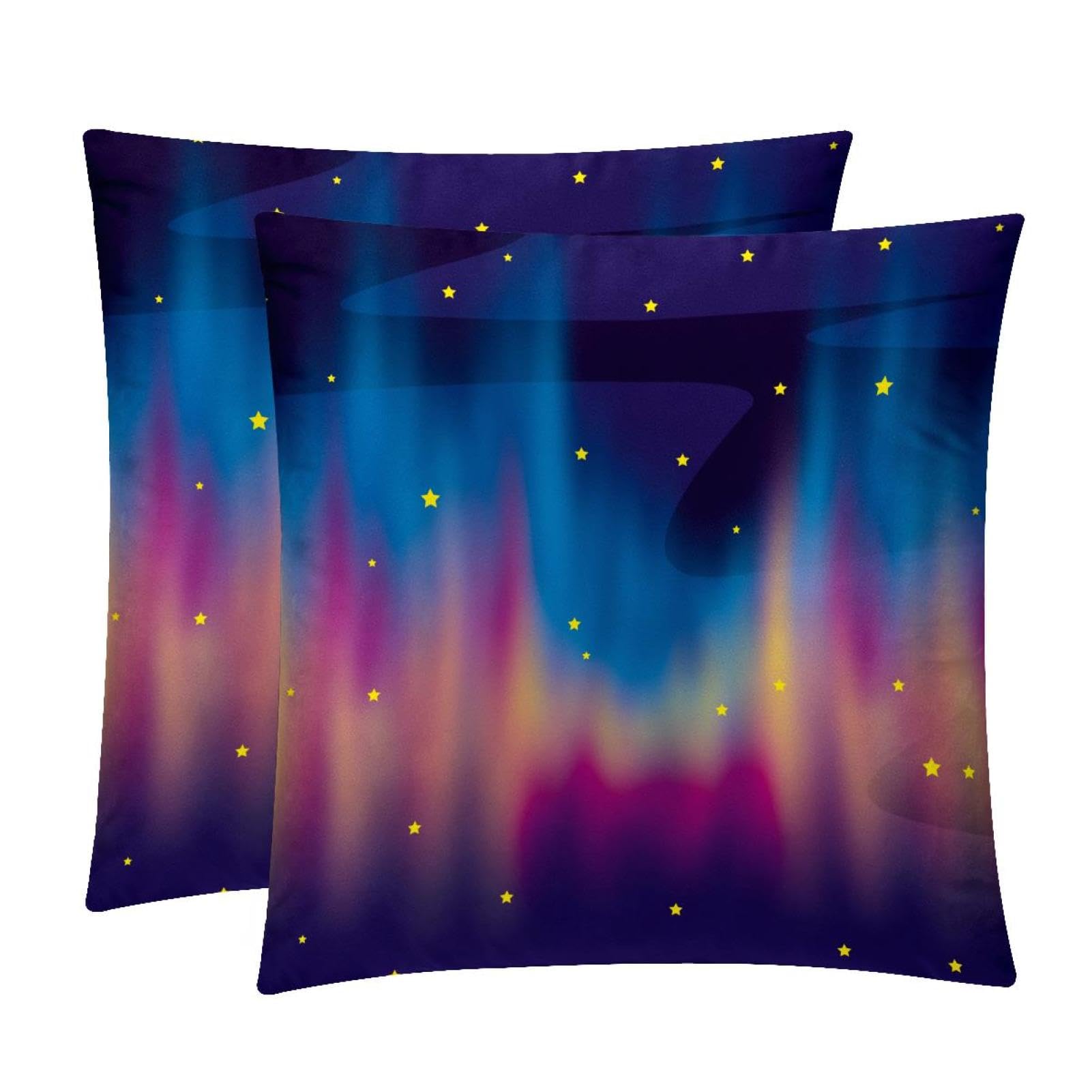TDGKPZ Throw Pillow Cases 2 Pack Pillowcases Zipper Cushion Covers For Bedroom Living Room 50x50cm