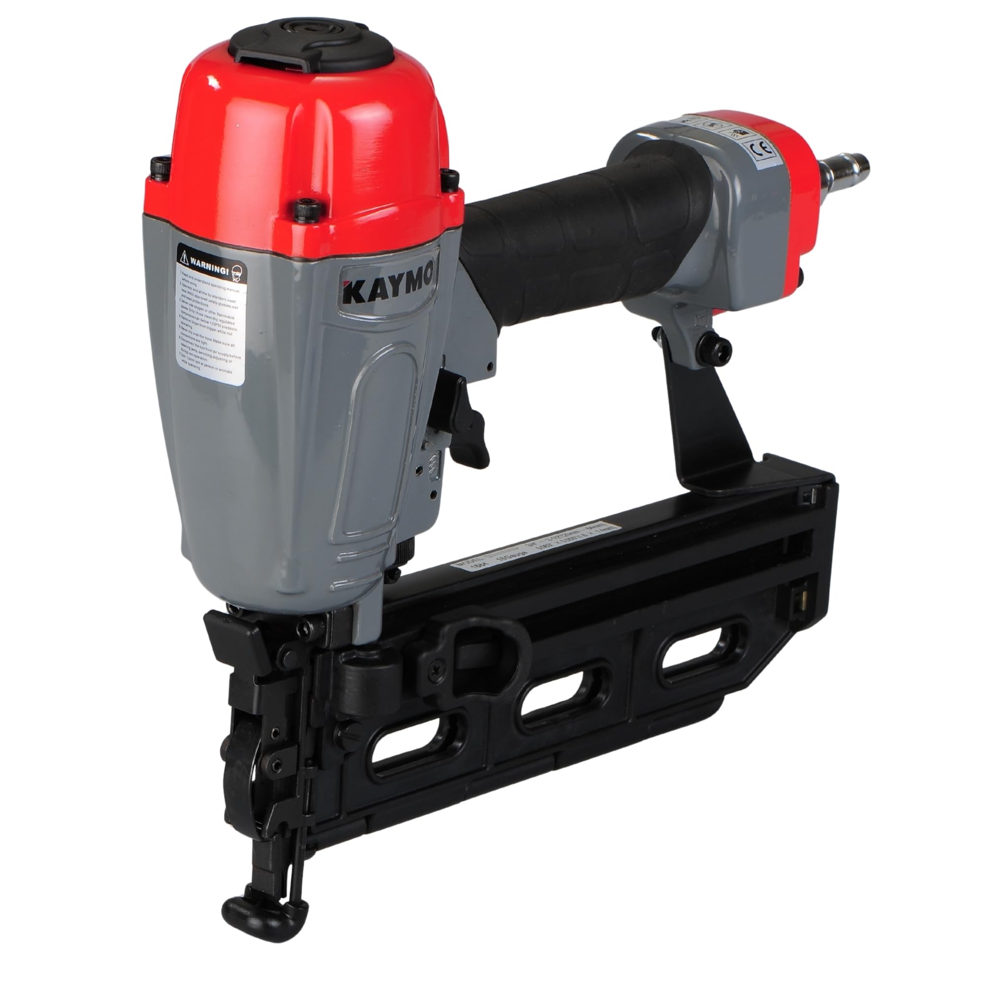 Kaymo ECO-PB16G64 Pneumatic Bradder Nailer Air Gun Grey with Red 6 months warranty on manufacturing defect.