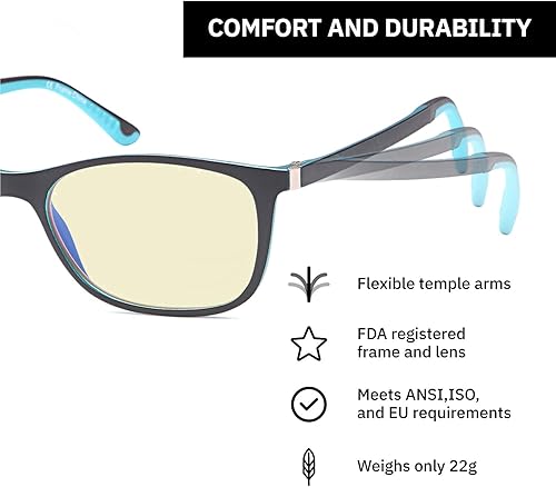 Miniatura 5 de Gafas de bloqueo de luz azul para mujer - Gafas de computadora para juegos de TV