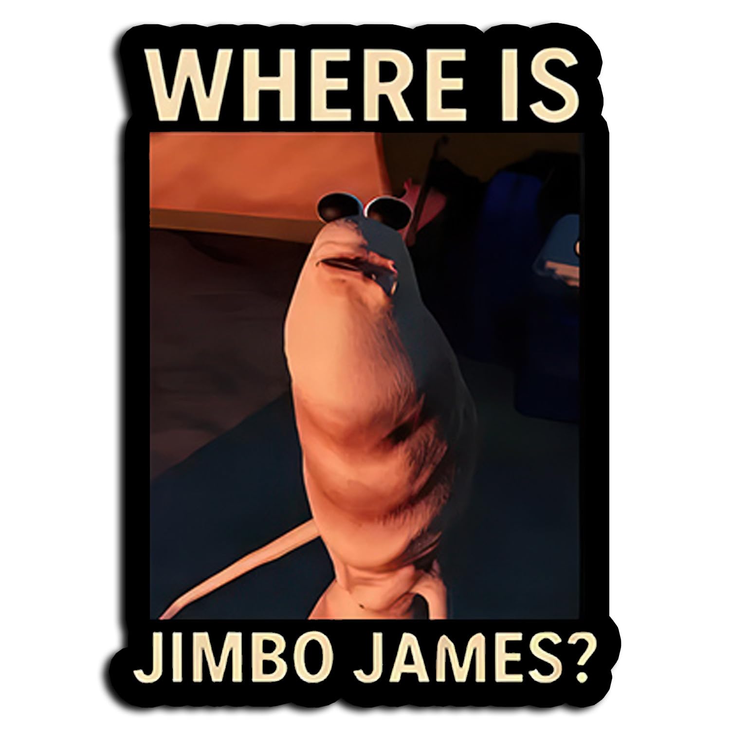 (3PCS) Marcus The Worm Where is Jimbo James Meme Stickers for Men Women, Sticker for Cars, Laptop, Scrapbook, and Water Bottles, Made in The USA,